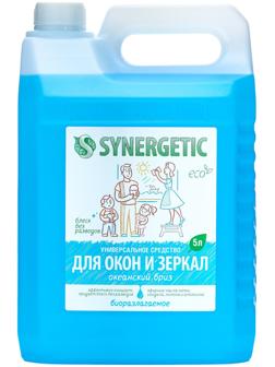 Средство для мытья окон и зеркал Synergetic «Океанский бриз», 5 л