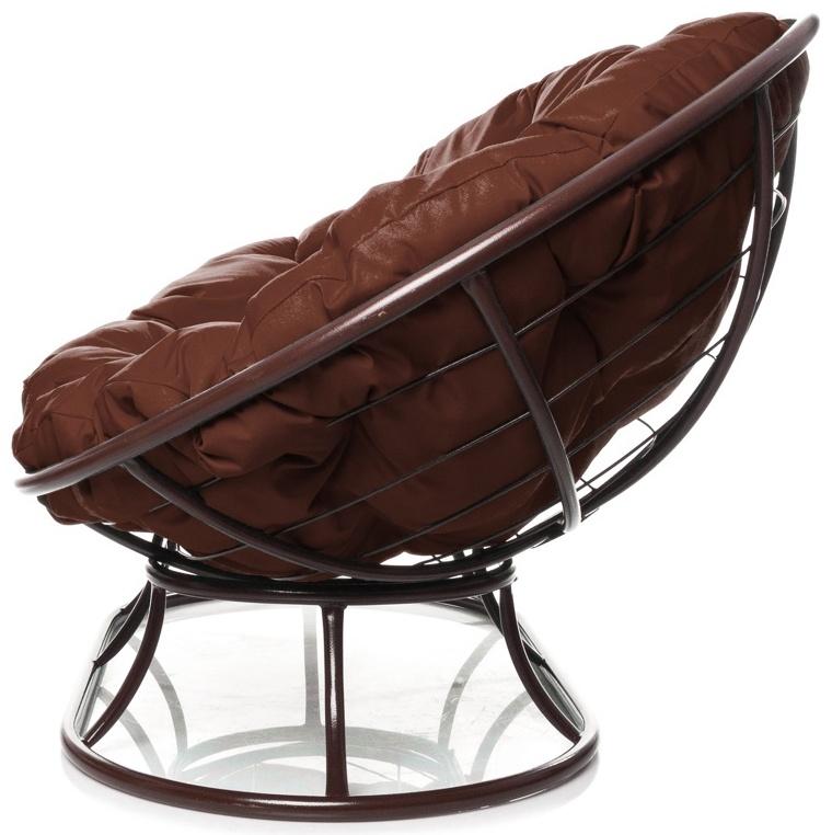 Диван «Мамасан», 164×104×75 см, коричневый, коричневая подушка