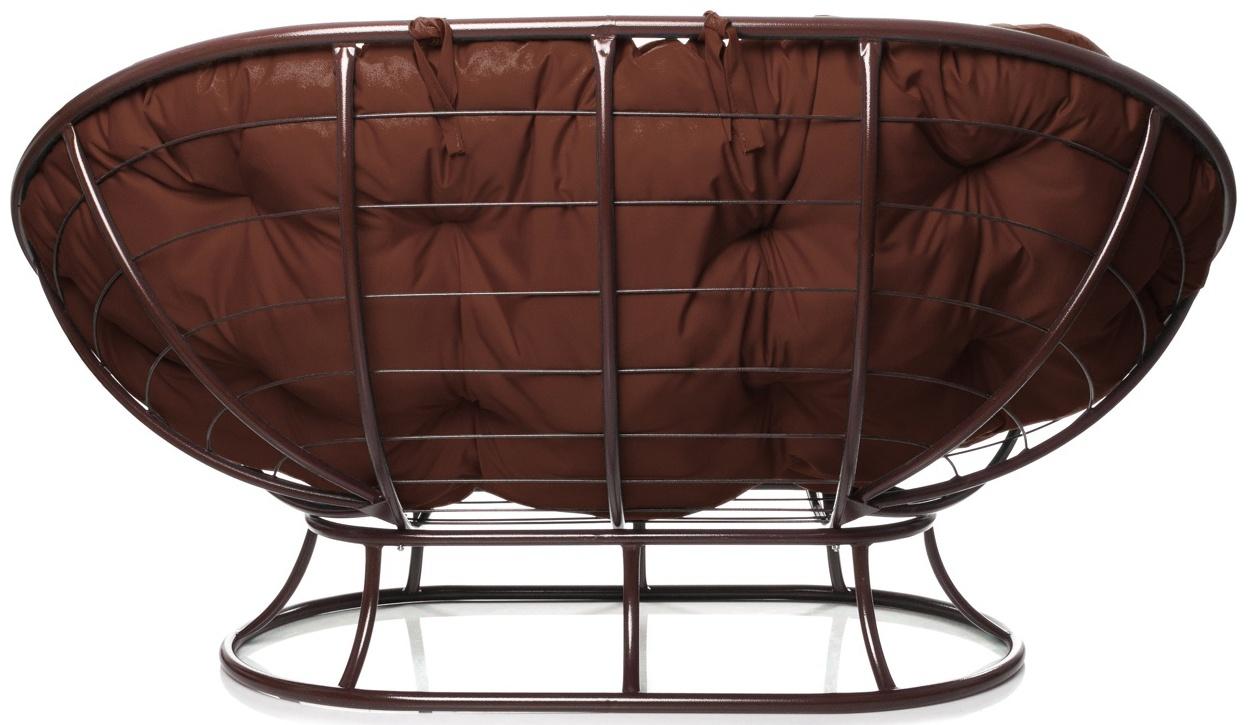 Диван «Мамасан», 164×104×75 см, коричневый, коричневая подушка