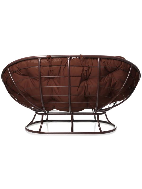 Диван «Мамасан», 164×104×75 см, коричневый, коричневая подушка