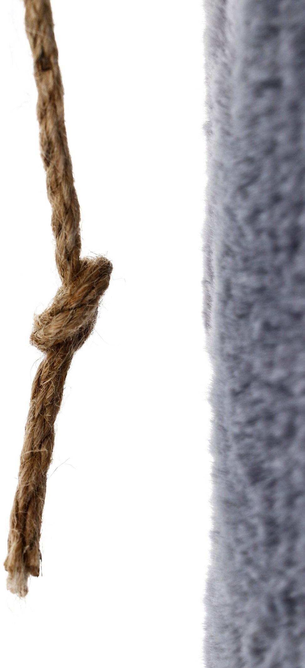 Комплекс для кошек с когтеточкой, лежанкой, джут, 58 х 38 х 70 см, серый