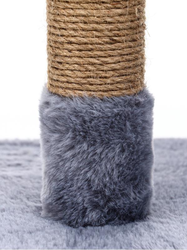 Комплекс для кошек с когтеточкой, лежанкой, джут, 58 х 38 х 70 см, серый