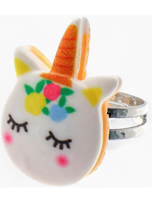 Набор детских украшений Выбражулька «Единорог», 4 предмета: кулон, браслет, кольцо, клипсы, разноцветный