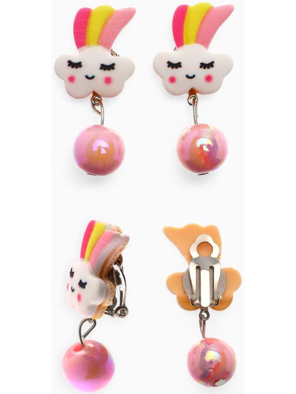 Набор детских украшений Выбражулька «Единорог», 4 предмета: кулон, браслет, кольцо, клипсы, разноцветный