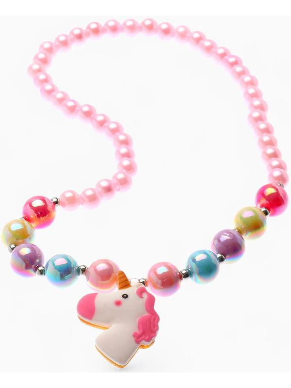 Набор детских украшений Выбражулька «Единорог», 4 предмета: кулон, браслет, кольцо, клипсы, разноцветный