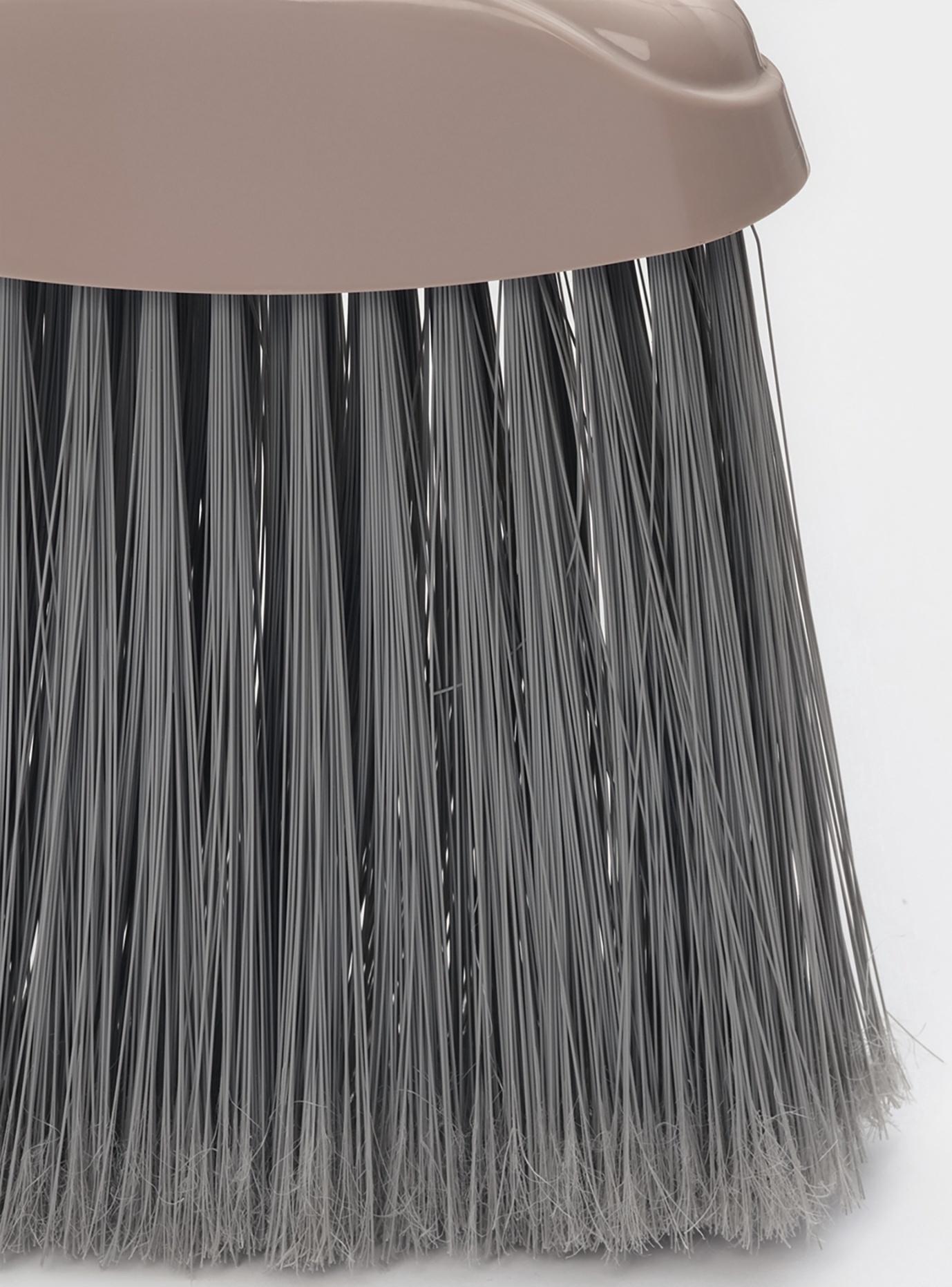 Щётка с совком для уборки «Ленивка», 19.5×25×90 см, капучино