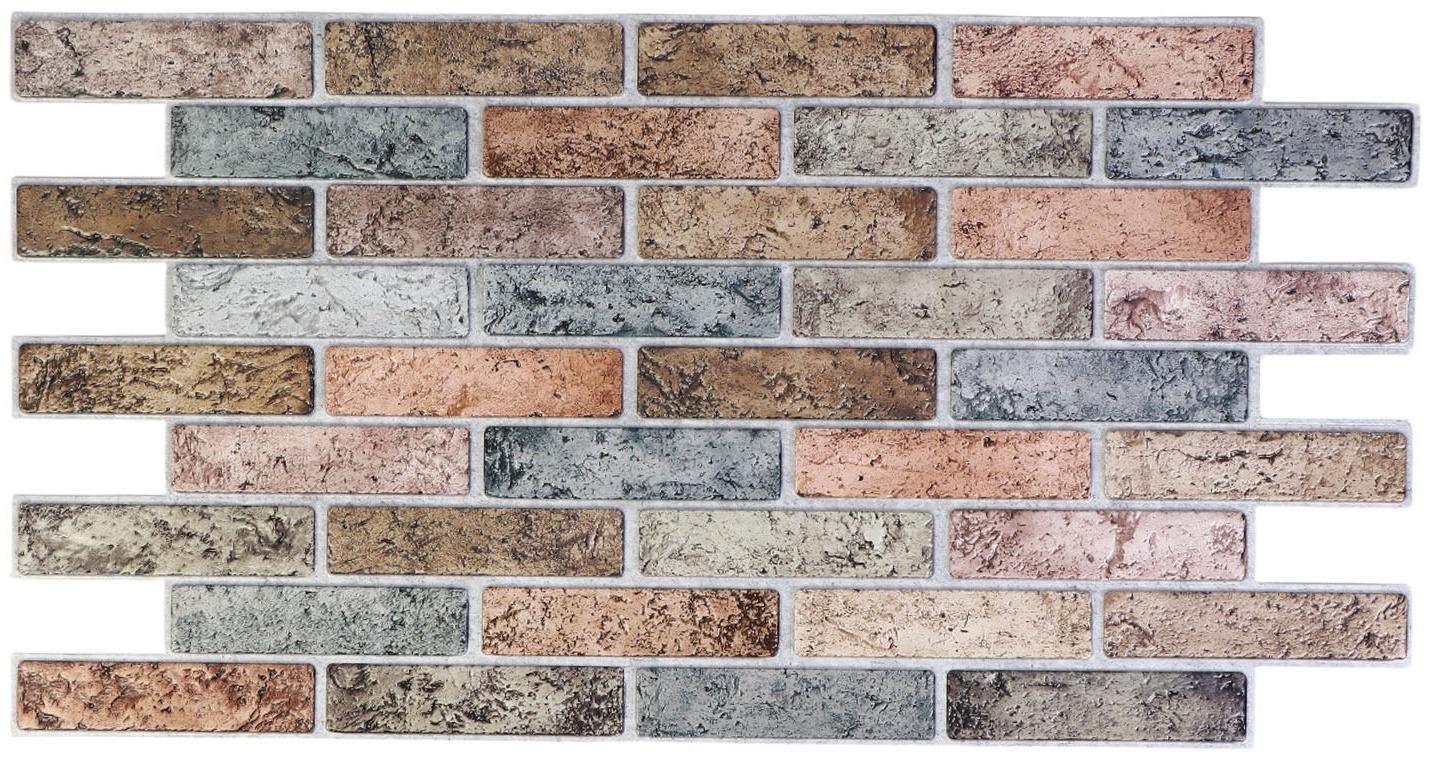 Стеновая панель ПВХ, 498×960 мм, цвет кирпич терракотовый