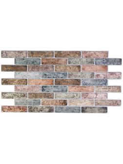 Стеновая панель ПВХ, 498×960 мм, цвет кирпич терракотовый