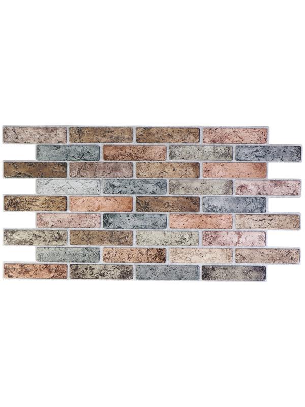 Стеновая панель ПВХ, 498×960 мм, цвет кирпич терракотовый