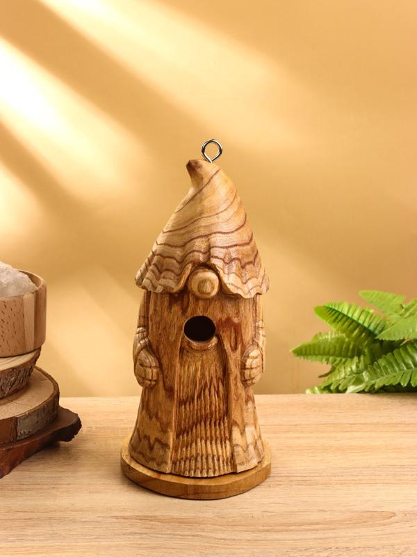 Скворечник подвесной «Гномик старец», 14×14×30 см, дерево
