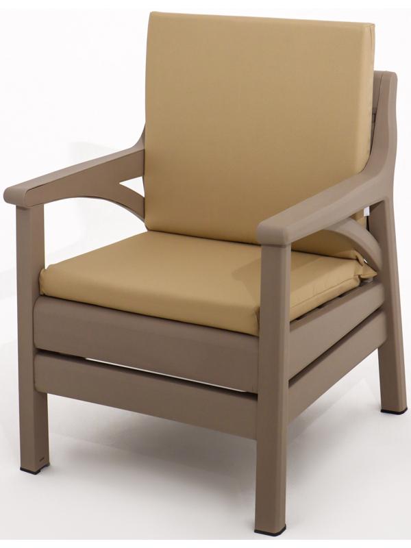 Набор садовой мебели «Евпатория»: 2 кресла 66×65×79 см, стол 79×55×38 см, диван 124×65×79 см, бежевый