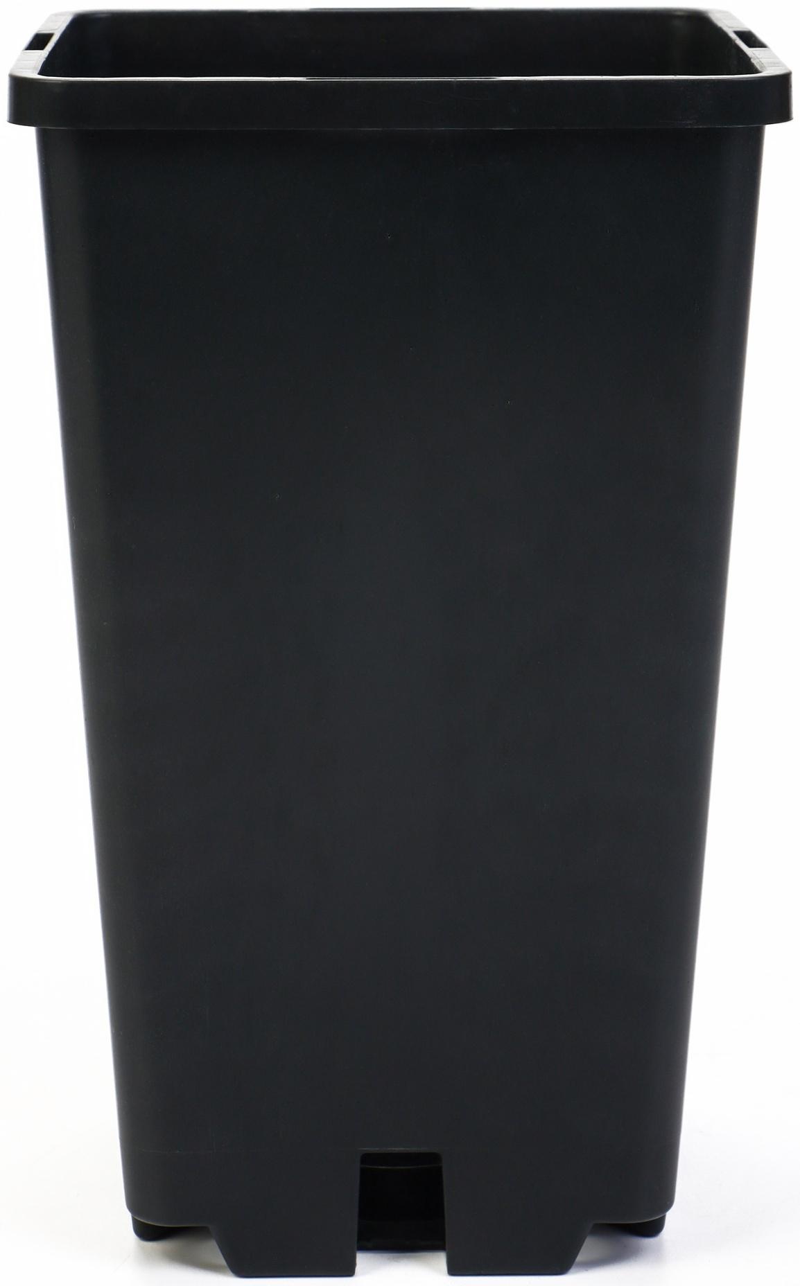 Горшок для рассады, 2 л, 12×12×17 см, пластик, чёрный