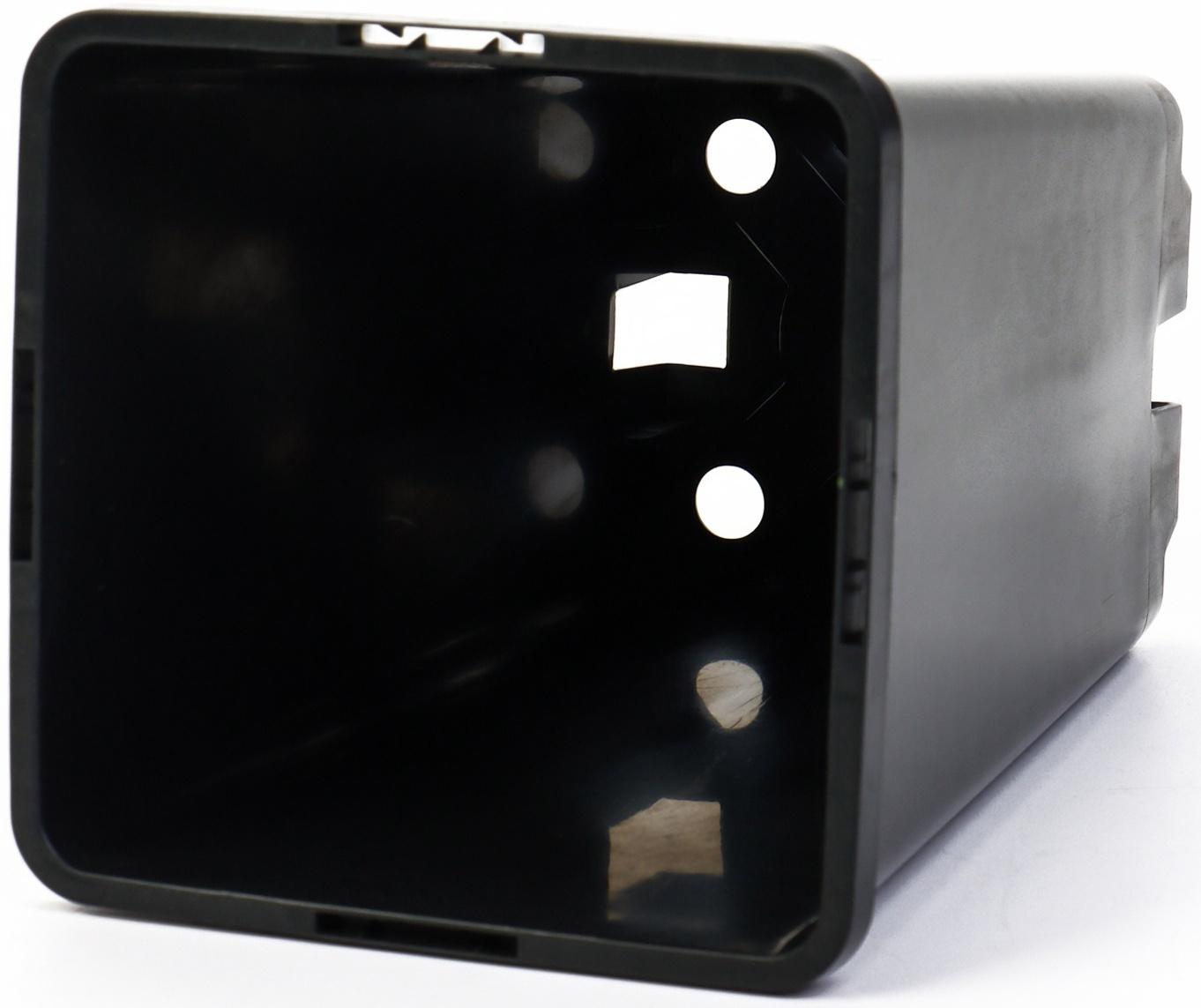 Горшок для рассады, 2 л, 12×12×17 см, пластик, чёрный