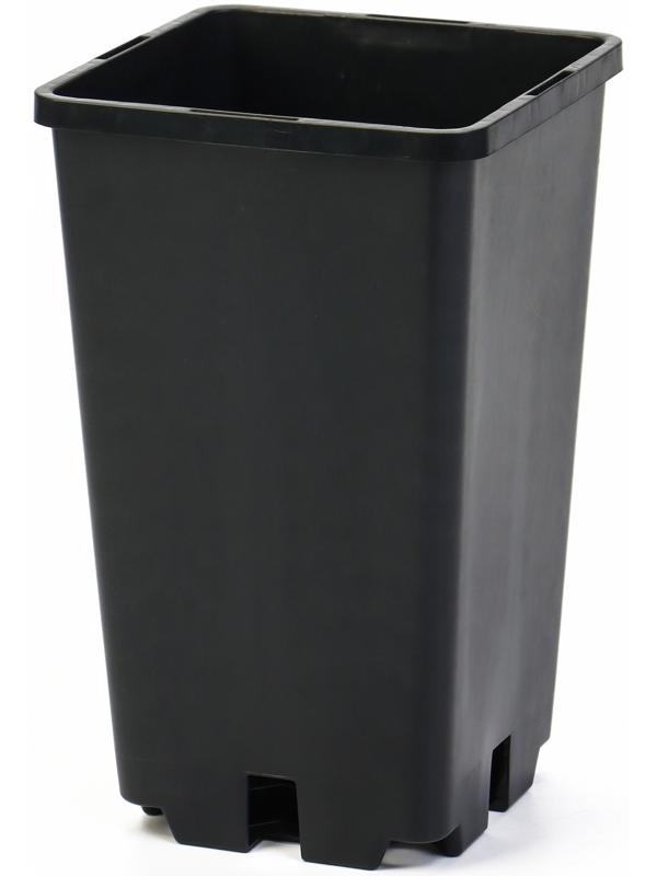 Горшок для рассады, 2 л, 12×12×17 см, пластик, чёрный