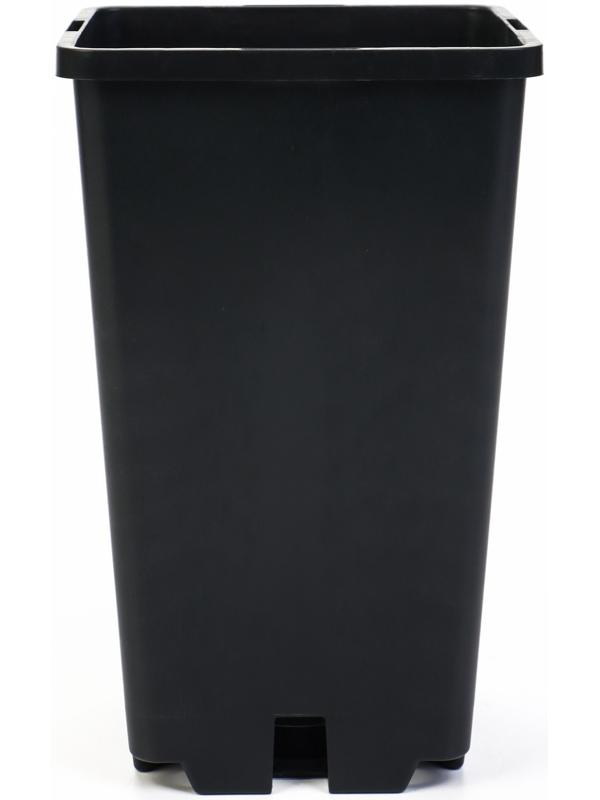 Горшок для рассады, 2 л, 12×12×17 см, пластик, чёрный