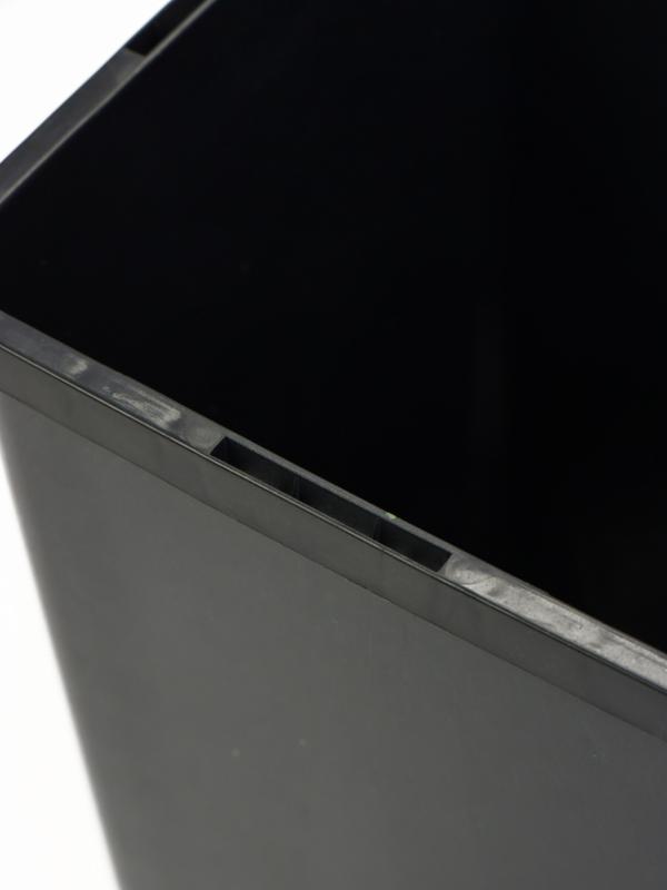 Горшок для рассады, 2 л, 12×12×17 см, пластик, чёрный