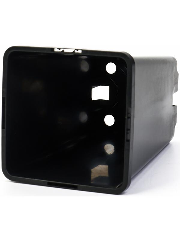 Горшок для рассады, 2 л, 12×12×17 см, пластик, чёрный