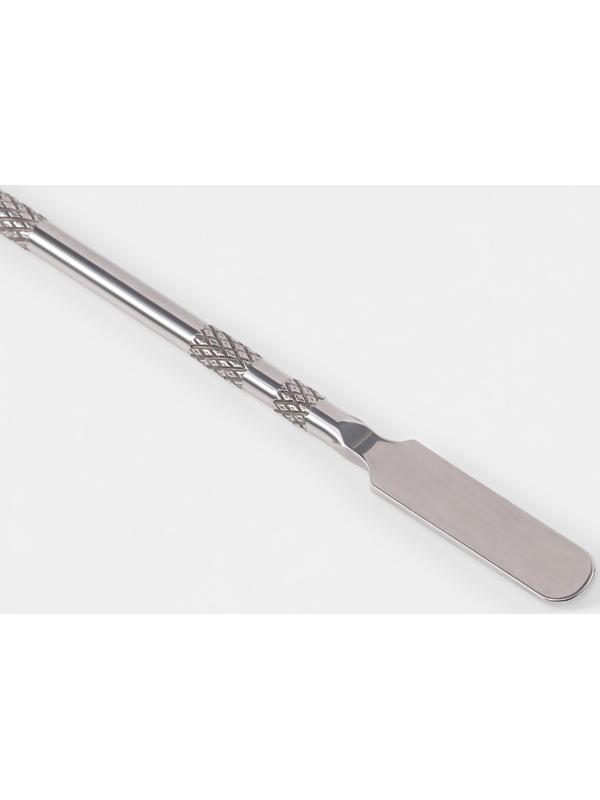 Набор для макияжа, 2 предмета: палитра, спатула, цвет серебристый