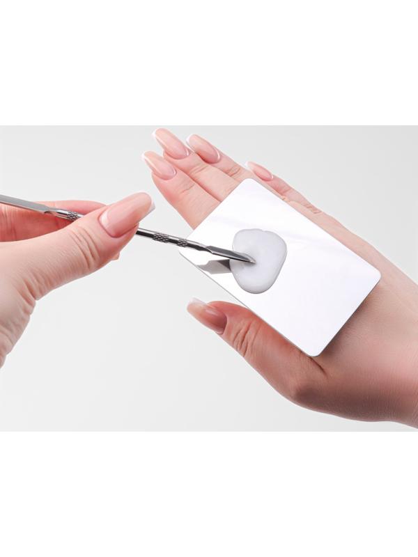 Набор для макияжа, 2 предмета: палитра, спатула, цвет серебристый