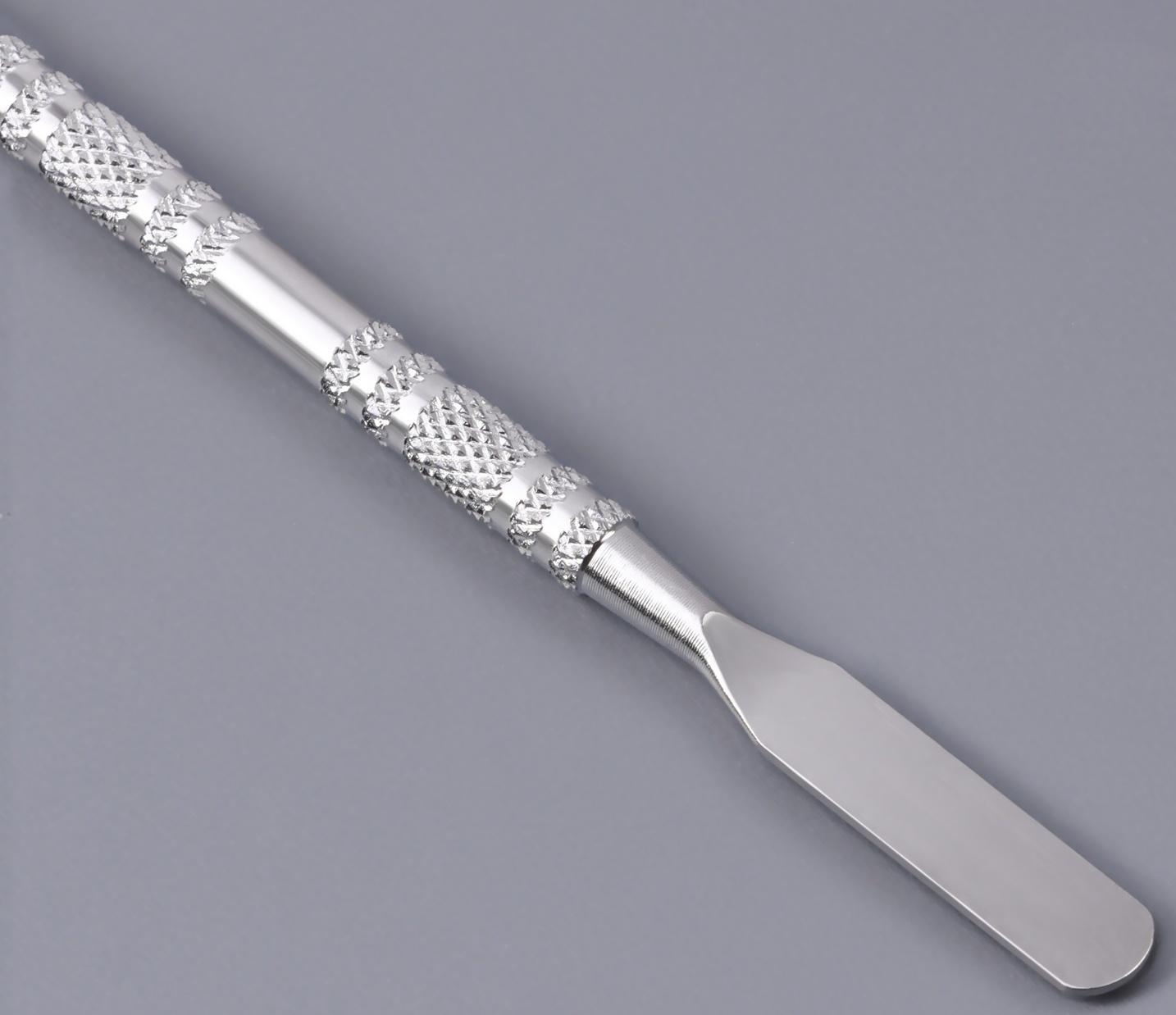 Набор для макияжа, 2 предмета: палитра, спатула, цвет серебристый