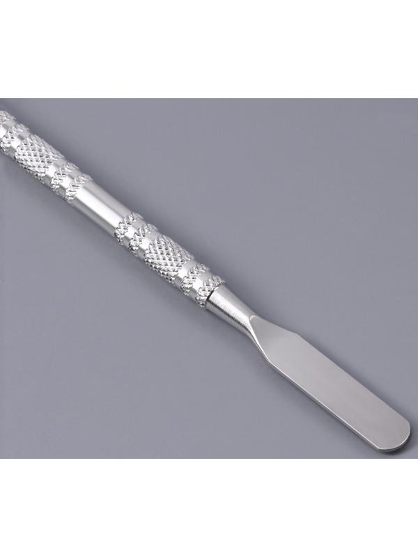 Набор для макияжа, 2 предмета: палитра, спатула, цвет серебристый