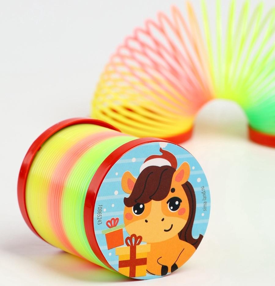 Пружинка радуга «Весёлая лошадь», d=5 см, МИКС