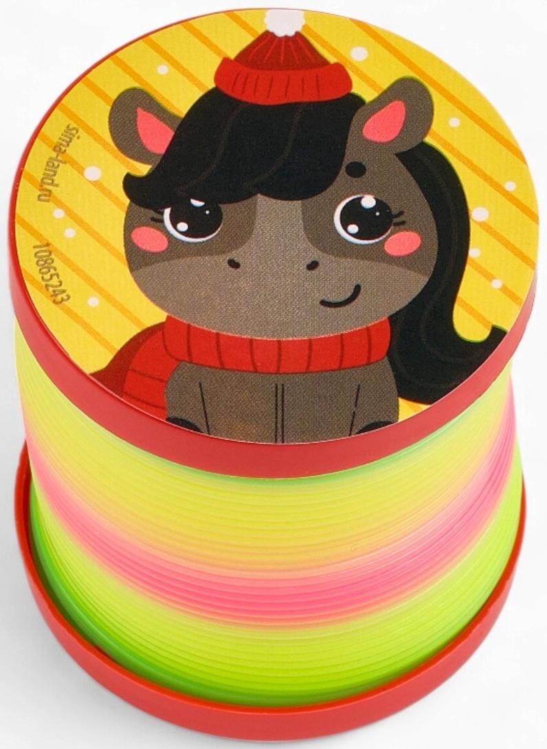 Пружинка радуга «Весёлая лошадь», d=5 см, МИКС