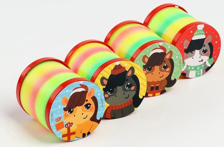 Пружинка радуга «Весёлая лошадь», d=5 см, МИКС