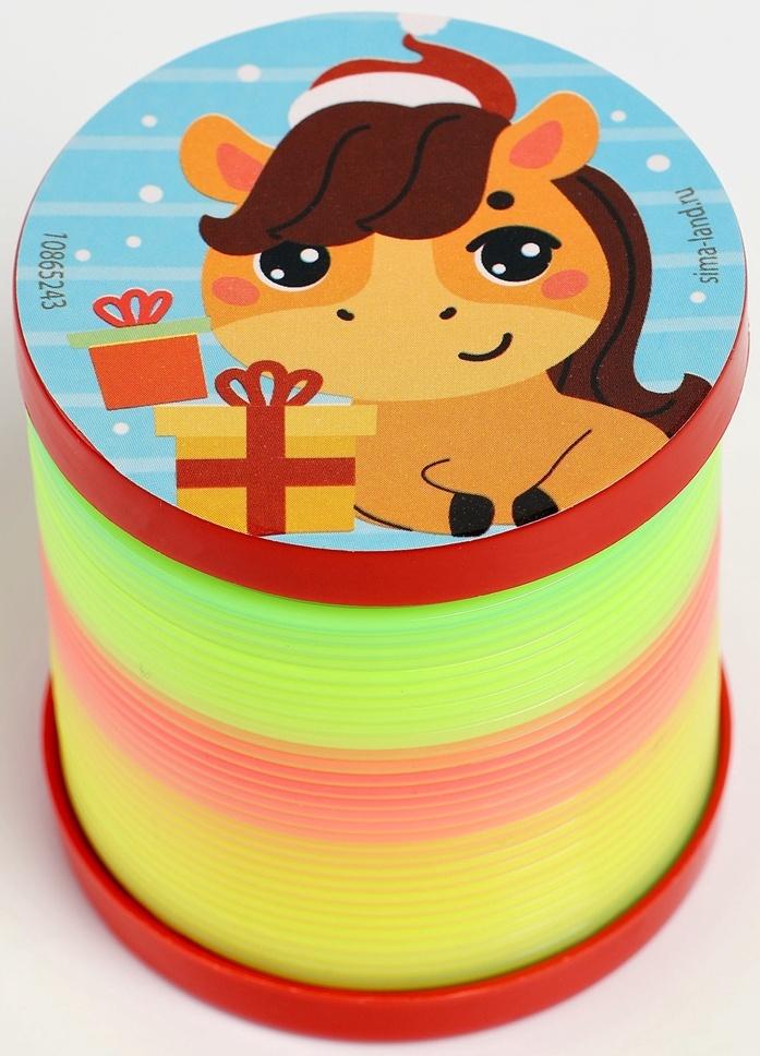 Пружинка радуга «Весёлая лошадь», d=5 см, МИКС