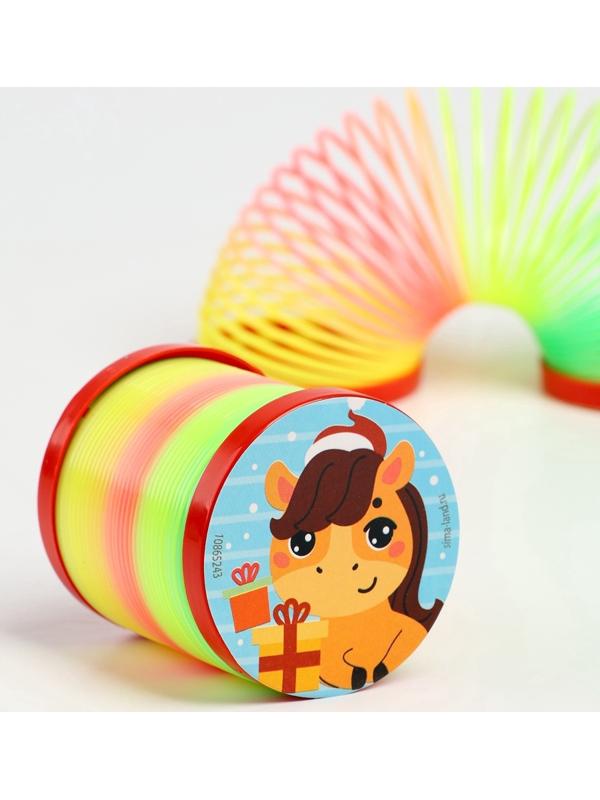 Пружинка радуга «Весёлая лошадь», d=5 см, МИКС