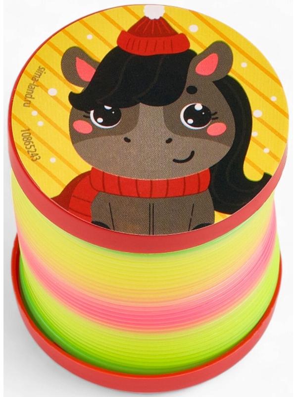 Пружинка радуга «Весёлая лошадь», d=5 см, МИКС