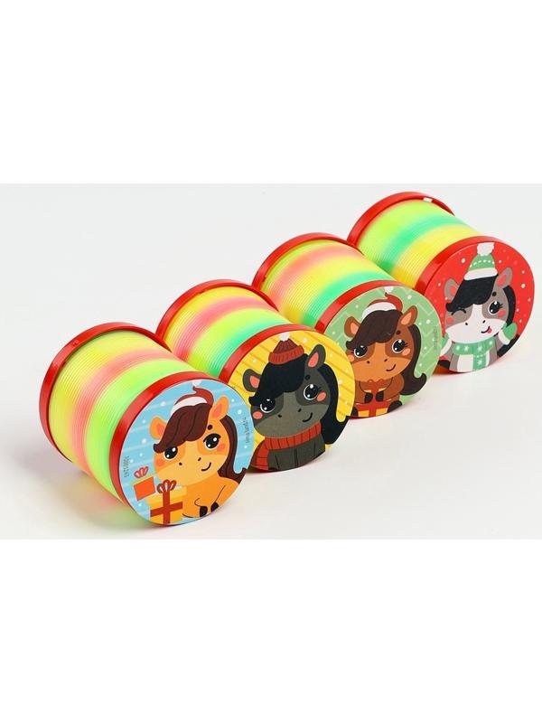 Пружинка радуга «Весёлая лошадь», d=5 см, МИКС