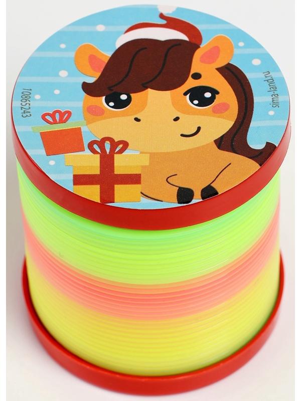 Пружинка радуга «Весёлая лошадь», d=5 см, МИКС