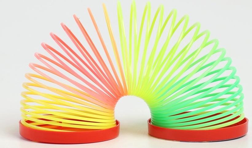 Пружинка радуга «Новогодняя лошадь», d=5 см, МИКС