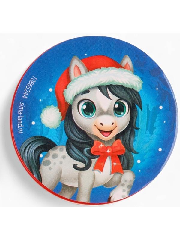 Пружинка радуга «Новогодняя лошадь», d=5 см, МИКС