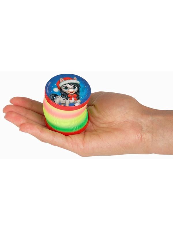 Пружинка радуга «Новогодняя лошадь», d=5 см, МИКС