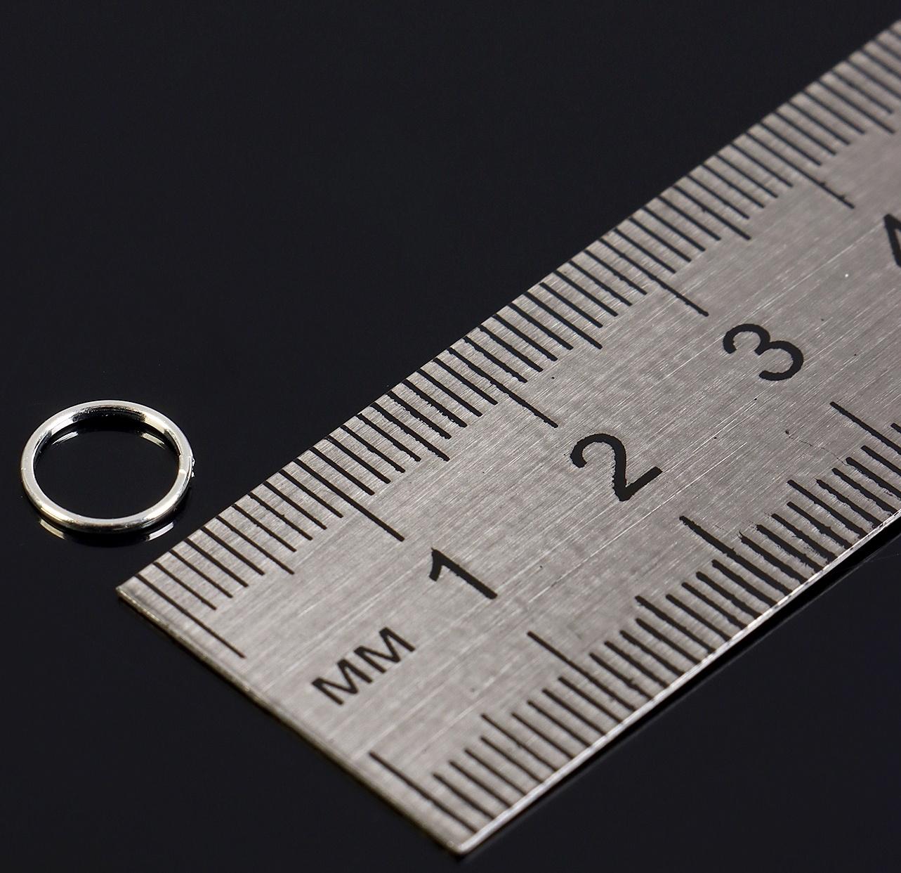 Набор соединительных колец для украшений в пластиковом боксе, 6 размеров, цвет серебро