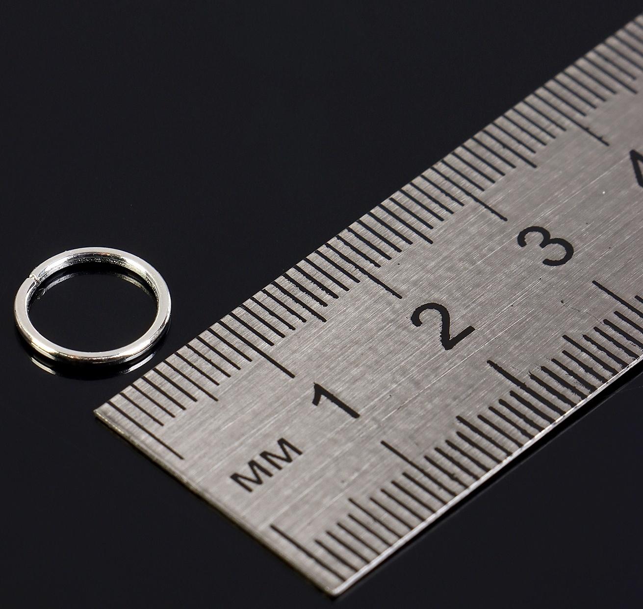 Набор соединительных колец для украшений в пластиковом боксе, 6 размеров, цвет серебро