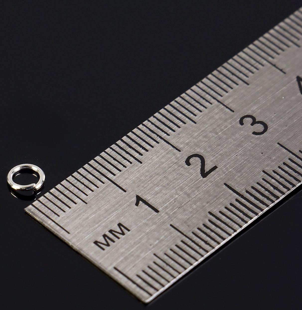 Набор соединительных колец для украшений в пластиковом боксе, 6 размеров, цвет серебро