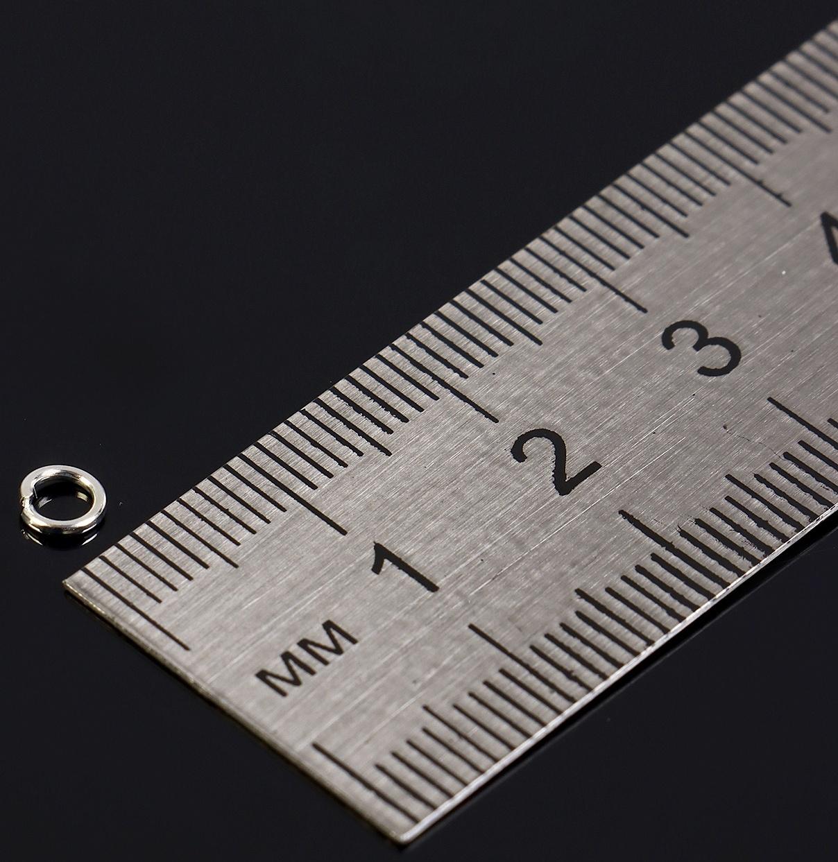 Набор соединительных колец для украшений в пластиковом боксе, 6 размеров, цвет серебро