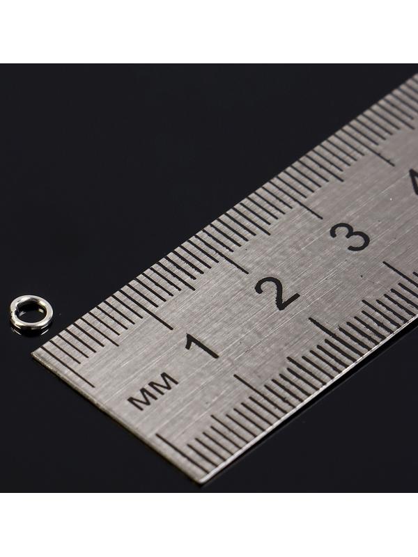 Набор соединительных колец для украшений в пластиковом боксе, 6 размеров, цвет серебро