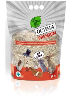 Наполнитель для грызунов, птиц, рептилий осиновый премиум 