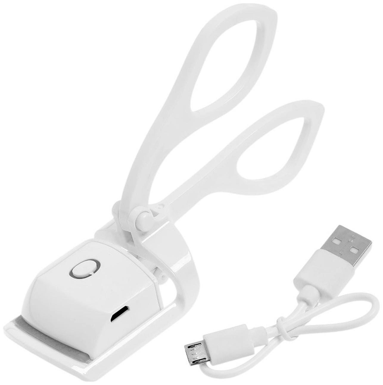 Керлер для ресниц LW-05, электрический, с нагревом, от АКБ, белый