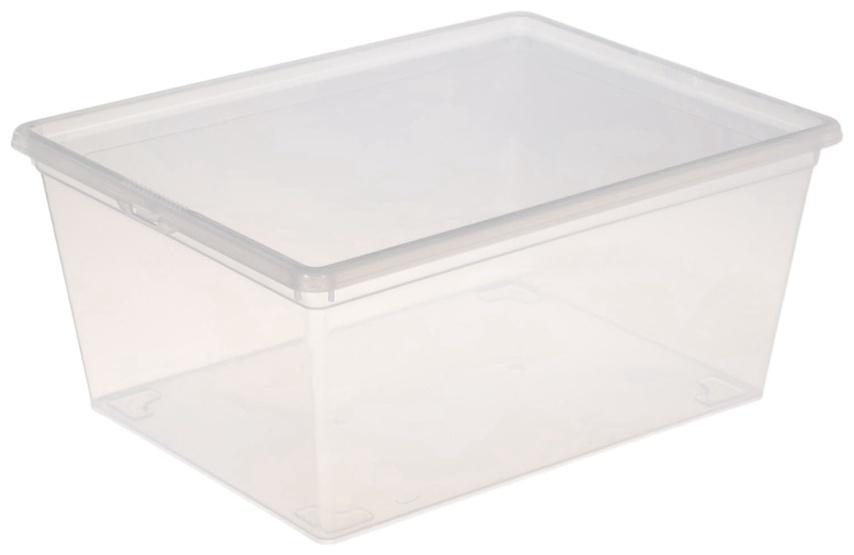 Ящики пластиковые для хранения, с крышкой, набор 2 шт.: 10 л, 16 л, прозрачно-матовый
