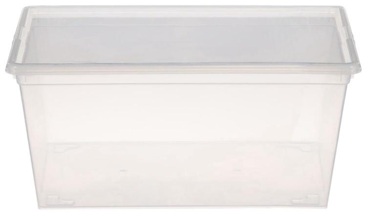 Ящики пластиковые для хранения, с крышкой, набор 2 шт.: 10 л, 16 л, прозрачно-матовый