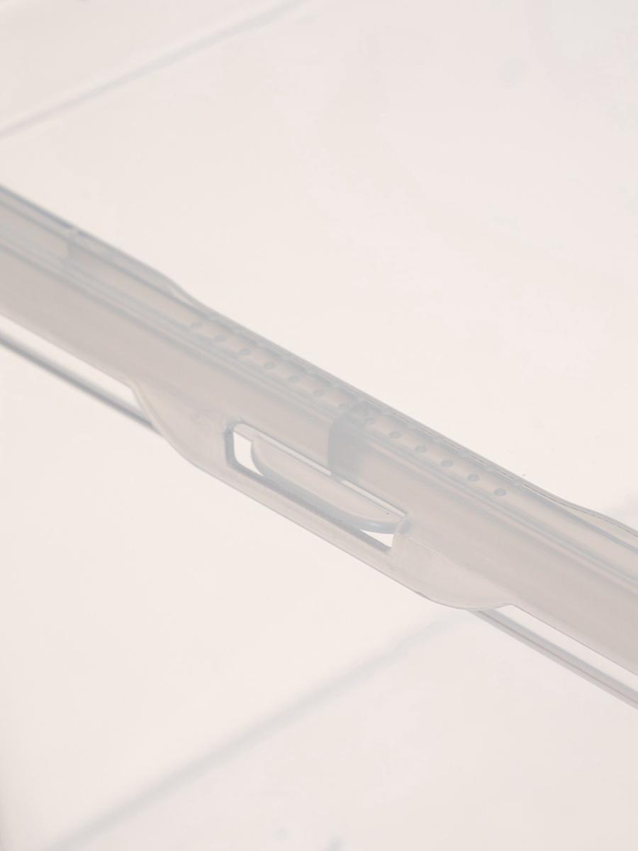 Ящики пластиковые для хранения, с крышкой, набор 2 шт.: 10 л, 16 л, прозрачно-матовый