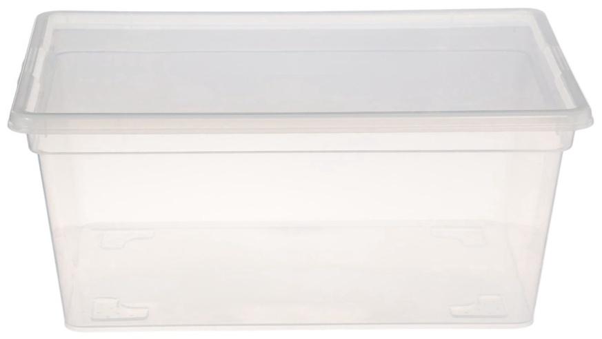 Ящики пластиковые для хранения, с крышкой, набор 2 шт.: 10 л, 16 л, прозрачно-матовый