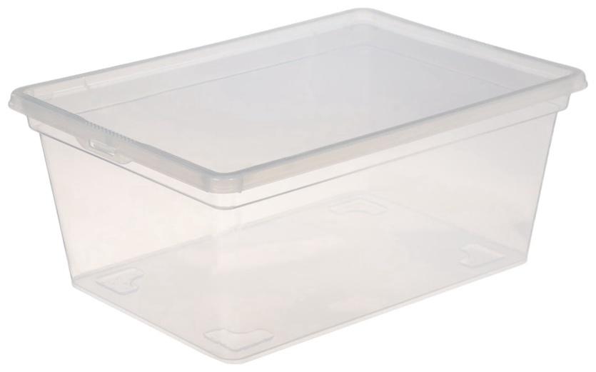Ящики пластиковые для хранения, с крышкой, набор 2 шт.: 10 л, 16 л, прозрачно-матовый
