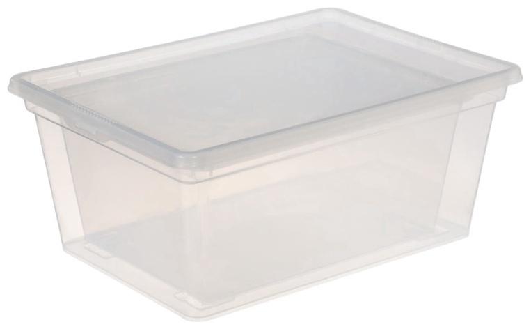Ящики пластиковые для хранения, с крышкой, набор 2 шт.: 10 л, 16 л, прозрачно-матовый