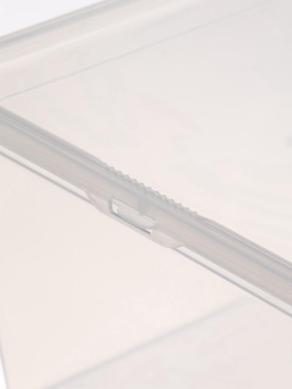 Ящики пластиковые для хранения, с крышкой, набор 2 шт.: 10 л, 16 л, прозрачно-матовый